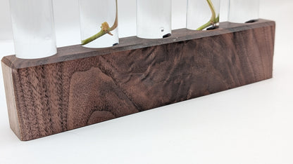 Tineke Tubes - Decorative Plant Propagation Holder (5 tubes) - Black Walnut